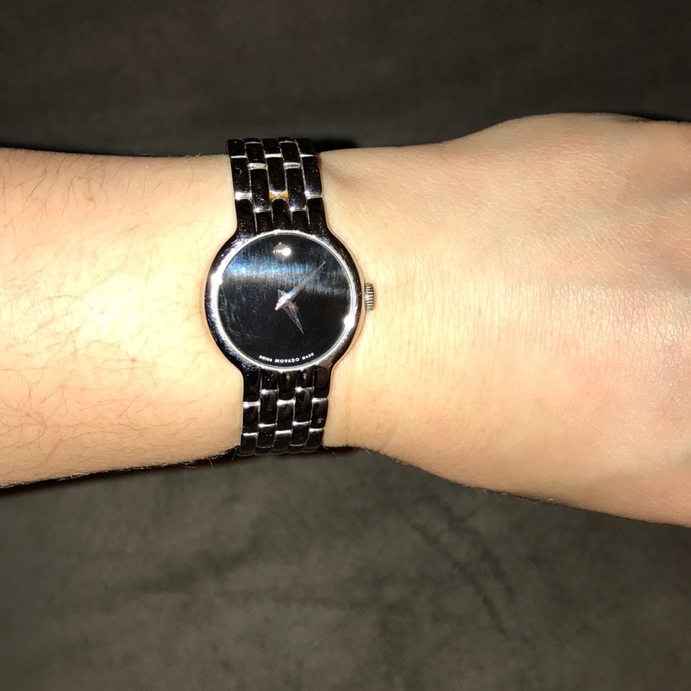 Movado Women's Stainless Steel Black Watch